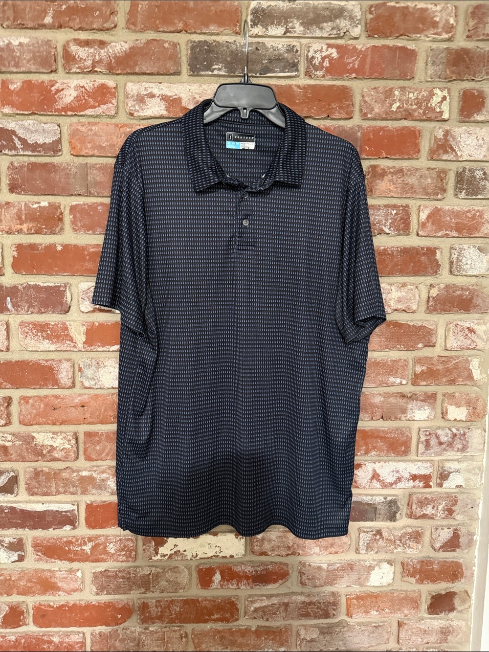 PGA Tour Men’s Navy Micro-Pattern Polo